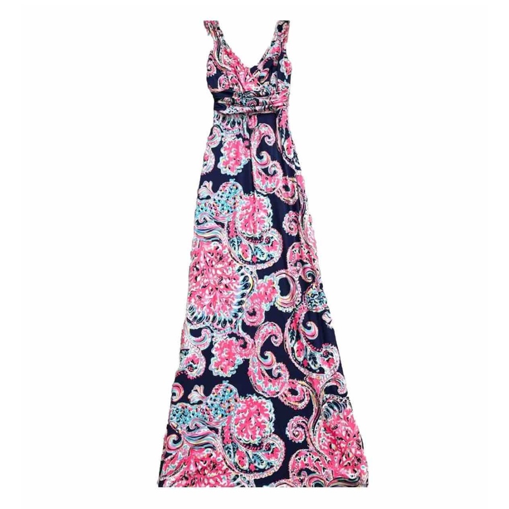 LILLY PULITZER SLOAN MAXI DRESS SIZE XXS PRETTY FEMININE BEACHY STYLISH - Picture 10 of 10